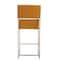 Manhattan Comfort Element 24" Faux Leather Counter Stool in Camel and Polished Chrome (Set of 2) 2-CS003-CL - alternate 2
